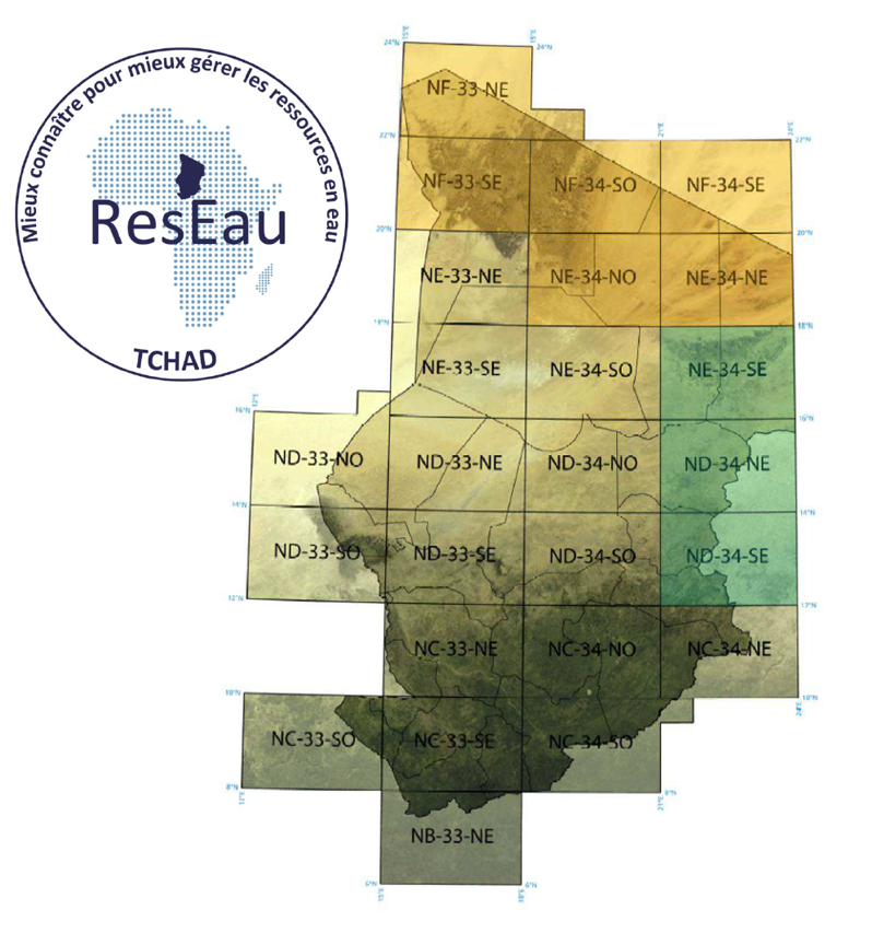 A map of Chad with the project logo.