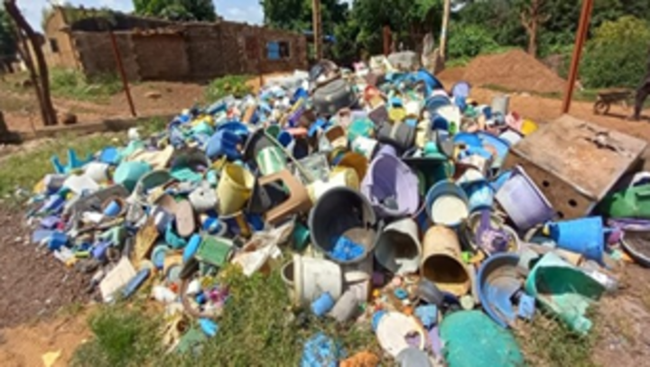 A pile of colourful plastic garbage