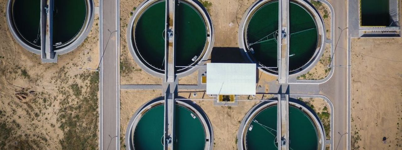 Wastewater treatment plant in Gaza.