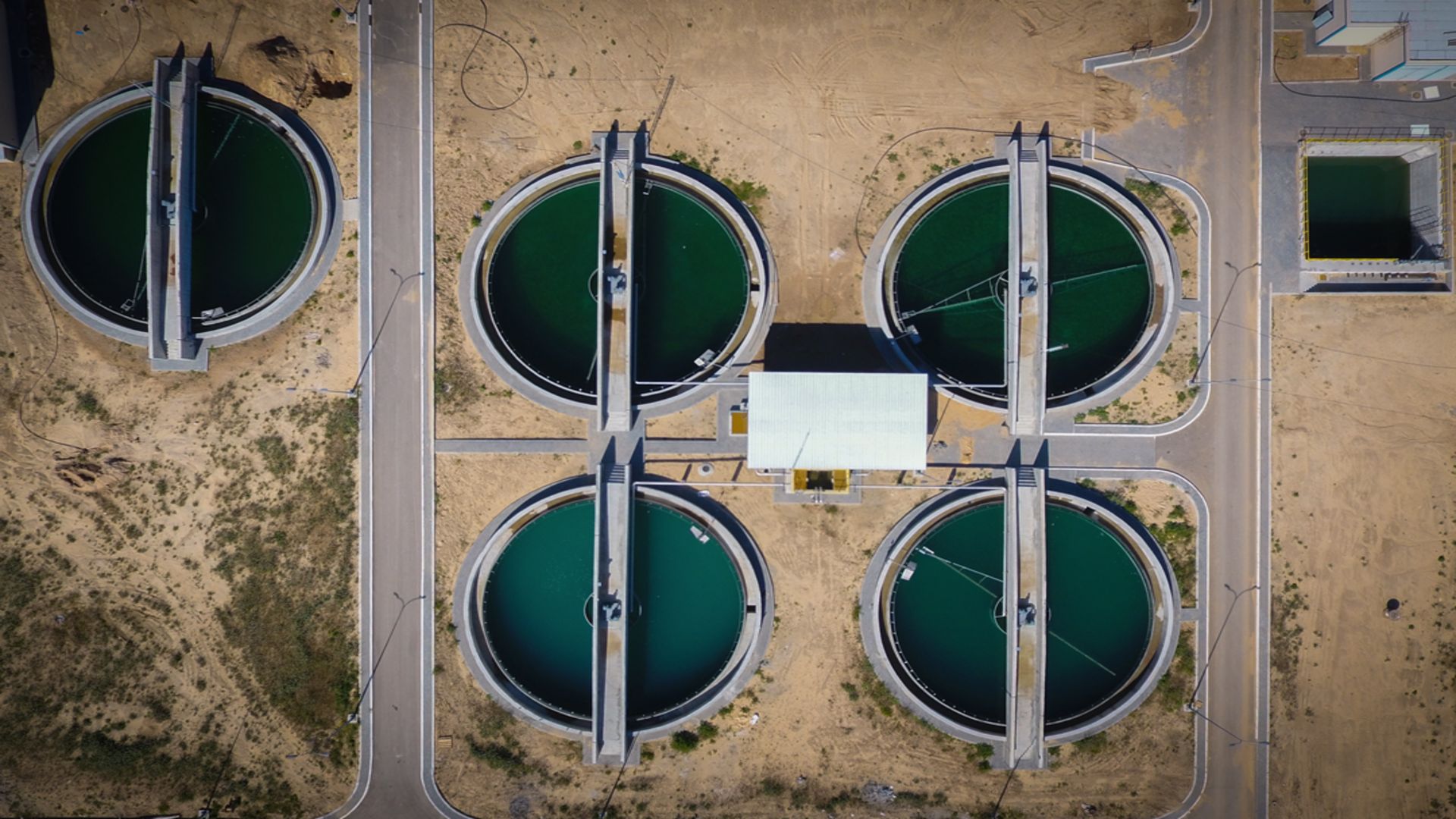 Wastewater treatment plant in Gaza.
